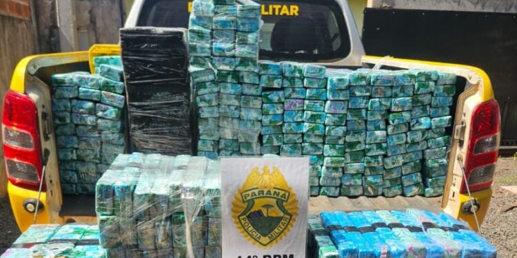 Ação integrada entre DENARC e PM resulta na apreensão de mais de meia tonelada de maconha no Jardim América