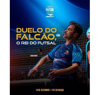 Duelo do Rei Falcão movimenta Foz em noite especial do futsal brasileiro