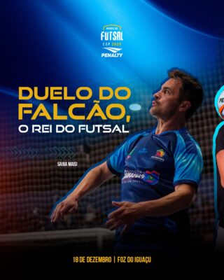 Duelo do Rei Falcão movimenta Foz em noite especial do futsal brasileiro