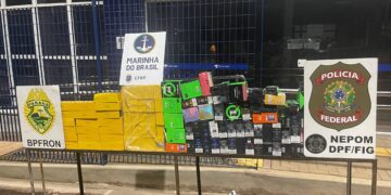 PF e PM apreendem eletrônicos e vapers na região do Marco das Três Fronteiras