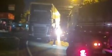 Moradores de Presidente Franco reclamam do trânsito de caminhões após abertura da Ponte da Integração