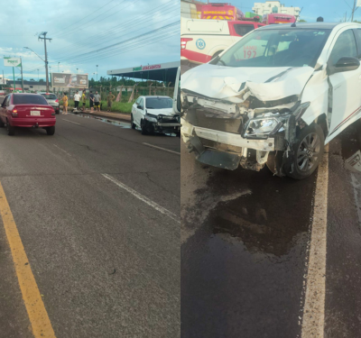 Colisão entre carro e motocicleta deixa jovem em estado grave na Avenida República Argentina