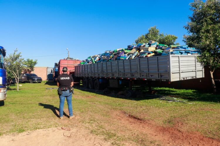 Apreensão histórica de maconha é realizada por forças de segurança do Paraguai na fronteira