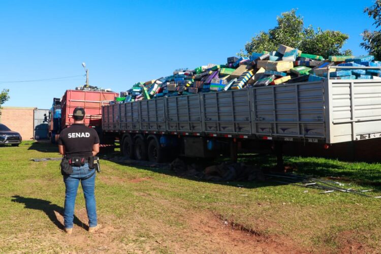 Apreensão histórica de maconha é realizada por forças de segurança do Paraguai na fronteira
