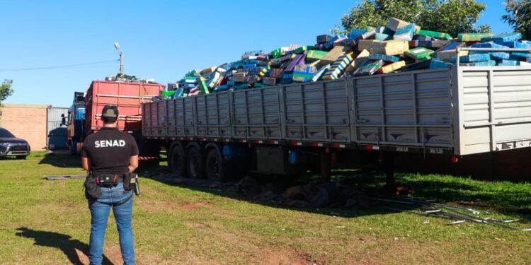 Apreensão histórica de maconha é realizada por forças de segurança do Paraguai na fronteira