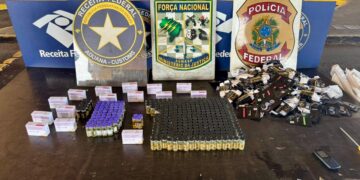 Fiscalização na Ponte da Amizade intercepta smartphones e anabolizantes