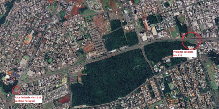 Manutenção na BR-277 fecha alça de acesso no perímetro urbano de Foz neste sábado (13)