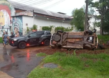 Roubo a hotel mobiliza polícia, termina em perseguição, capotamento e quatro presos