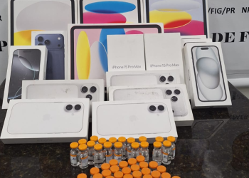 Passageira é flagrada com eletrônicos e medicamentos ilegais no aeroporto de Foz