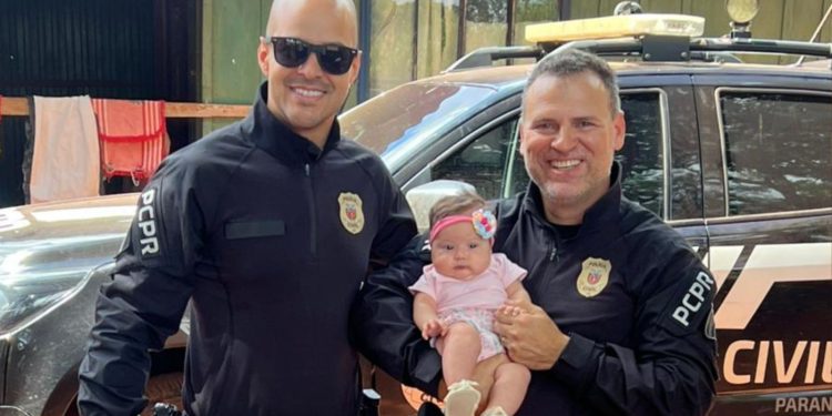 Equipe do DENARC de Foz do Iguaçu salva bebê engasgado