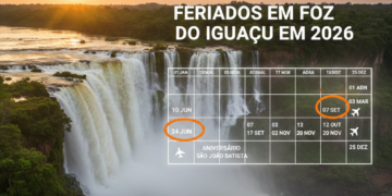 Feriados em Foz do Iguaçu em 2026: todas as datas para você planejar suas folgas e viagens