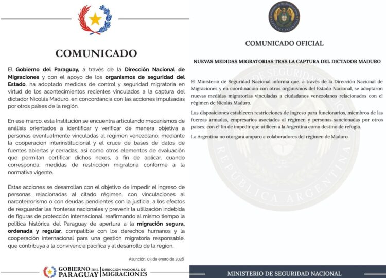 Paraguai e Argentina reforçam controles para barrar venezuelanos ligados a Maduro