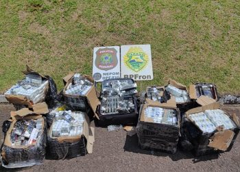 PF e PM apreendem anabolizantes e pneus contrabandeados em Foz do Iguaçu