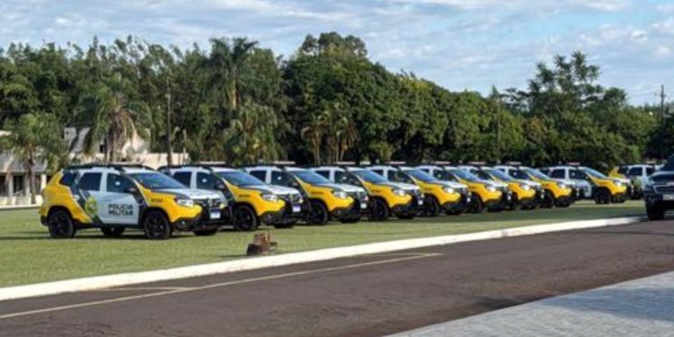 14º Batalhão recebe 12 novas viaturas semiblindadas em Foz do Iguaçu