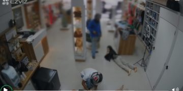 Câmera flagra assalto em loja de Santa Terezinha de Itaipu