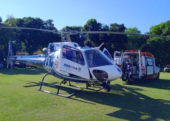 Plano de contingência leva paciente a ser transferido de helicóptero em Foz do Iguaçu