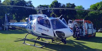 Plano de contingência leva paciente a ser transferido de helicóptero em Foz do Iguaçu