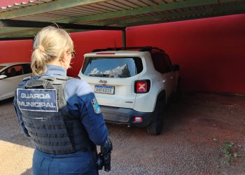 Carro roubado é recuperado pela Guarda Municipal na Avenida Brasil