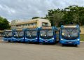 Frota do transporte coletivo é ampliada com cinco novos ônibus climatizados