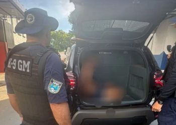 GM prende foragido por tráfico durante ação da equipe K9 na Praça da Bíblia