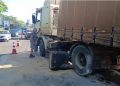Caminhão perde freio na BR 277 próximo a Ponte da Amizade