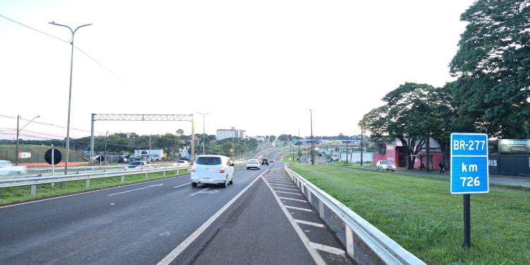 Obras noturnas na BR-277 em Foz alteram tráfego a partir de segunda-feira (13)